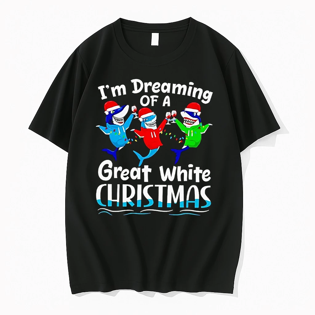 Classic Shark Im Dreaming Of A Great White Christmas T Shirts