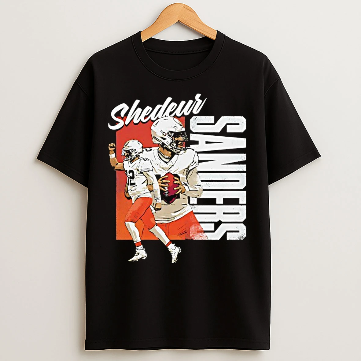 Classic Shedeur Sanders Holding Football Cleveland Browns Highlight T Shirts