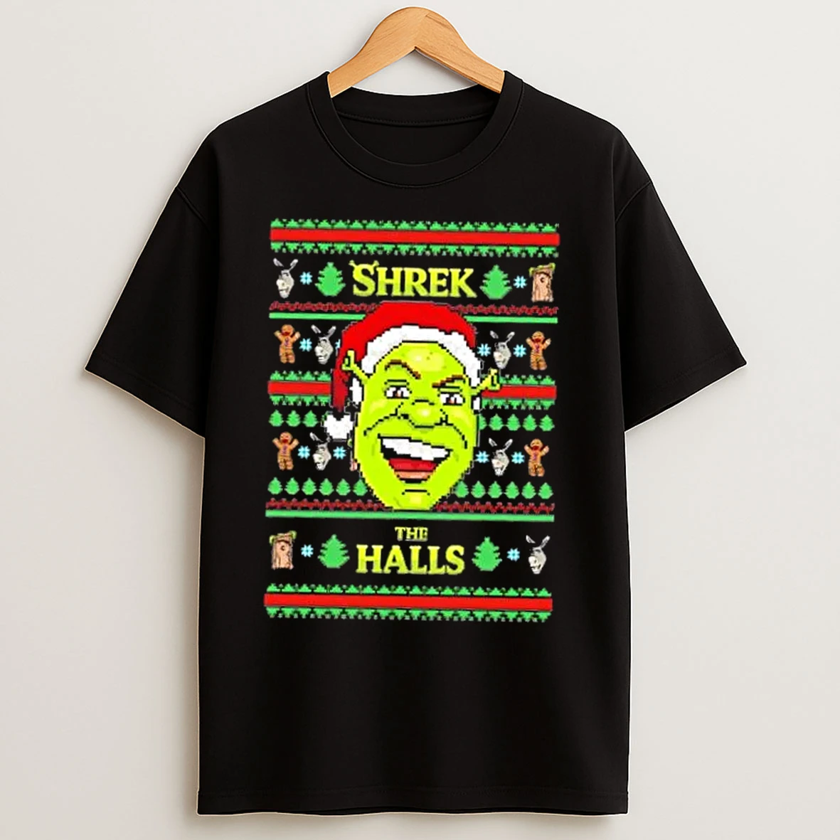 Classic Shrek The Halls Merry Christmas T Shirts
