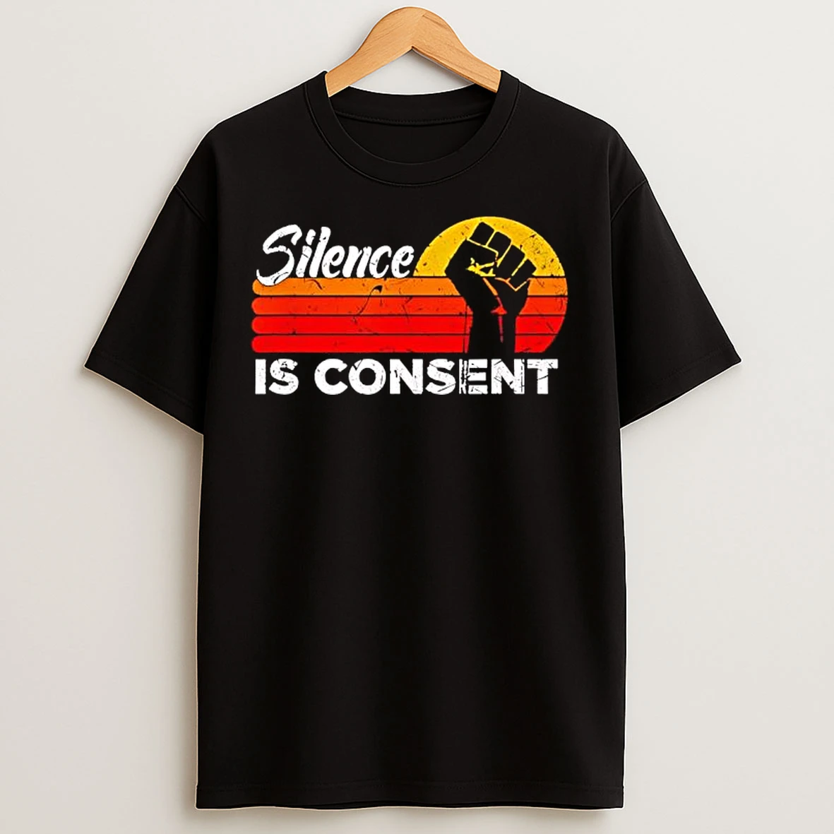 Classic Silence Gives Consent Quotes Vintage T Shirts