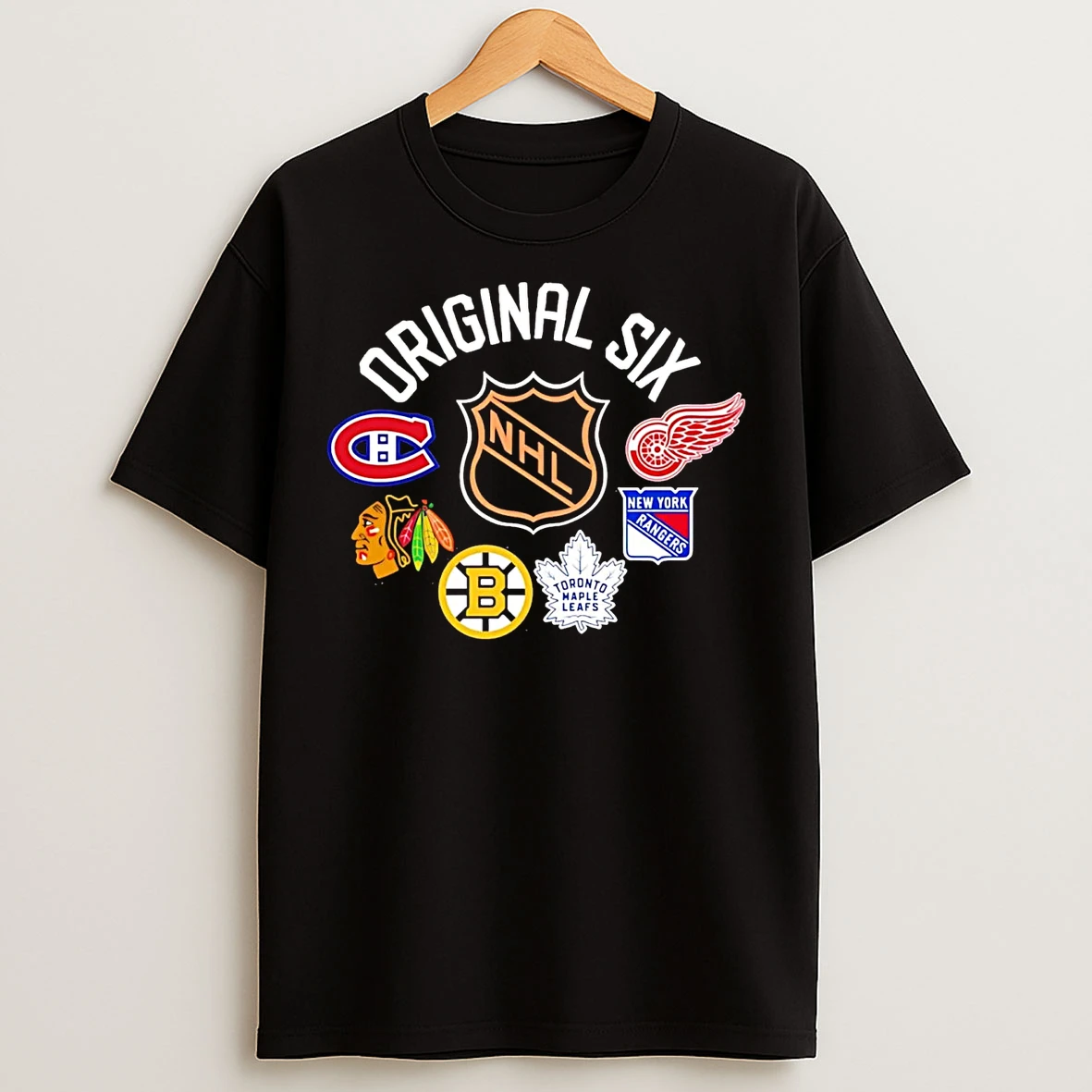 Classic Six Nhl Team Logos T Shirts
