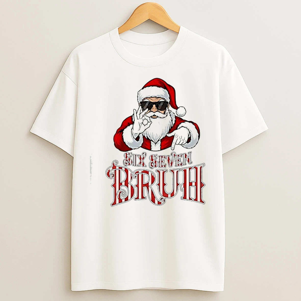 Classic Six Seven Bruh Santa Claus Hands 67 Christmas T Shirts