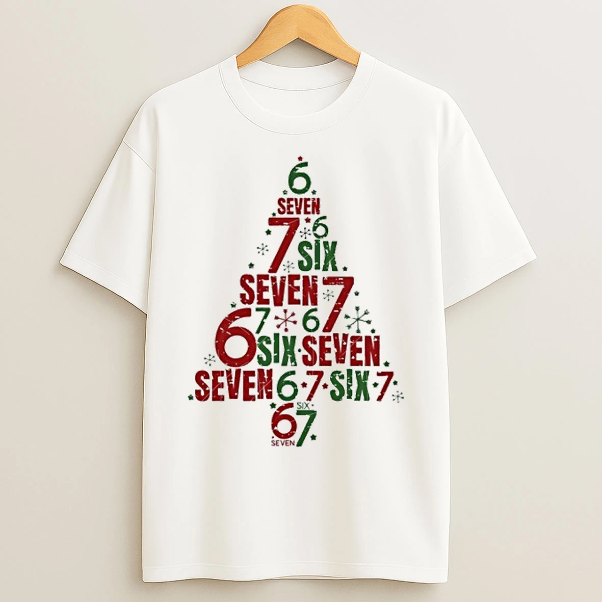 Classic Six Seven Christmas Tree 67 Meme 6 7 T Shirts