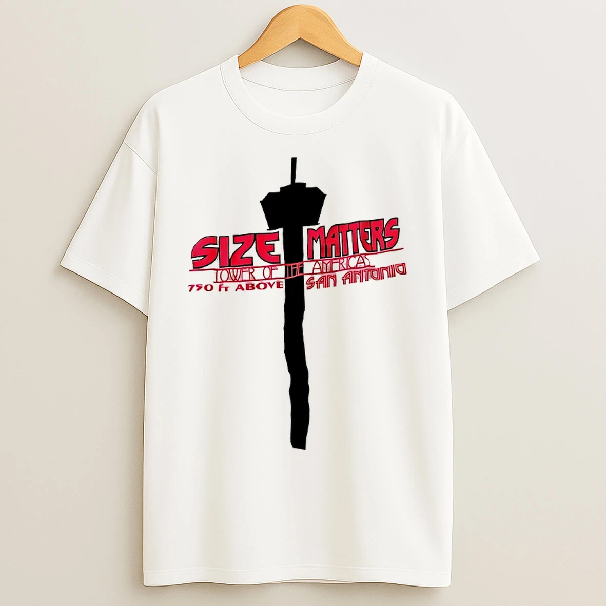 Classic Size Matters Tower Of The America T Shirts
