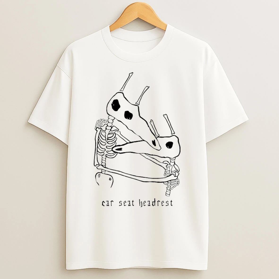 Classic Skeleton Car Seat Headrest T Shirts