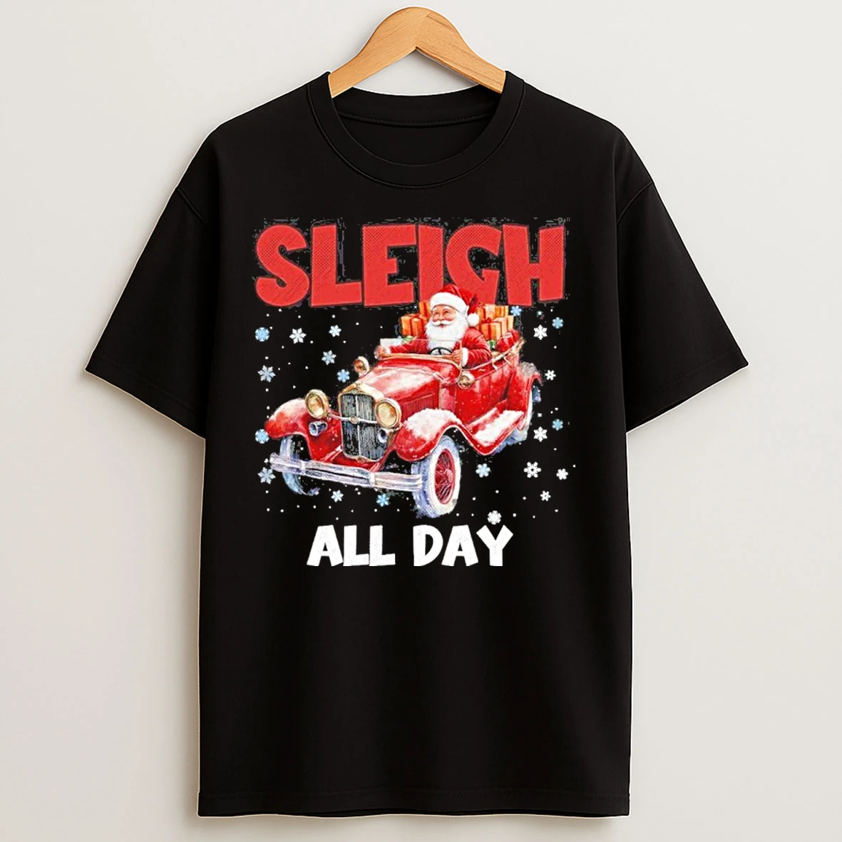 Classic Sleigh All Day Vintage Christmas T Shirts