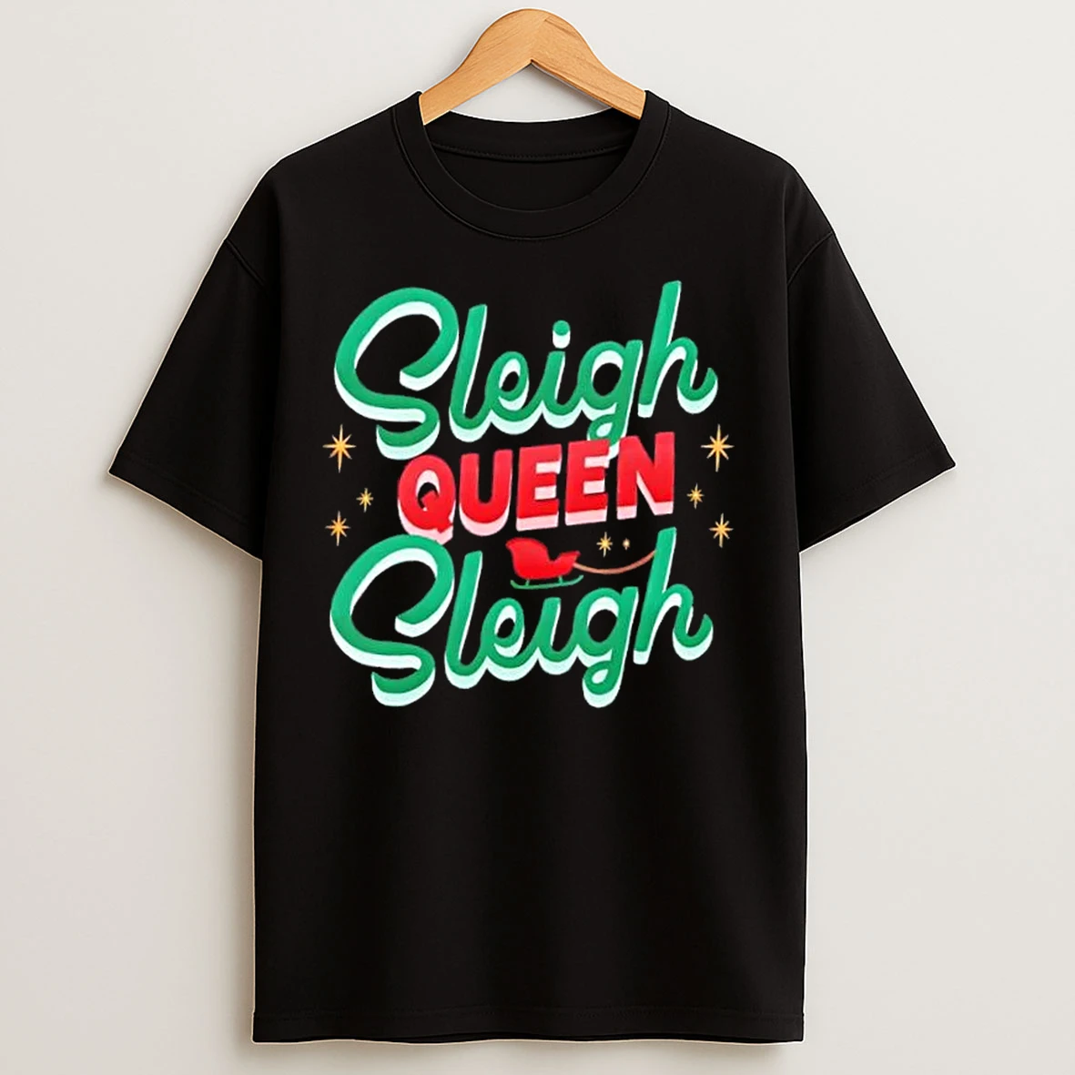 Classic Sleigh Queen Sliegh Christmas T Shirts