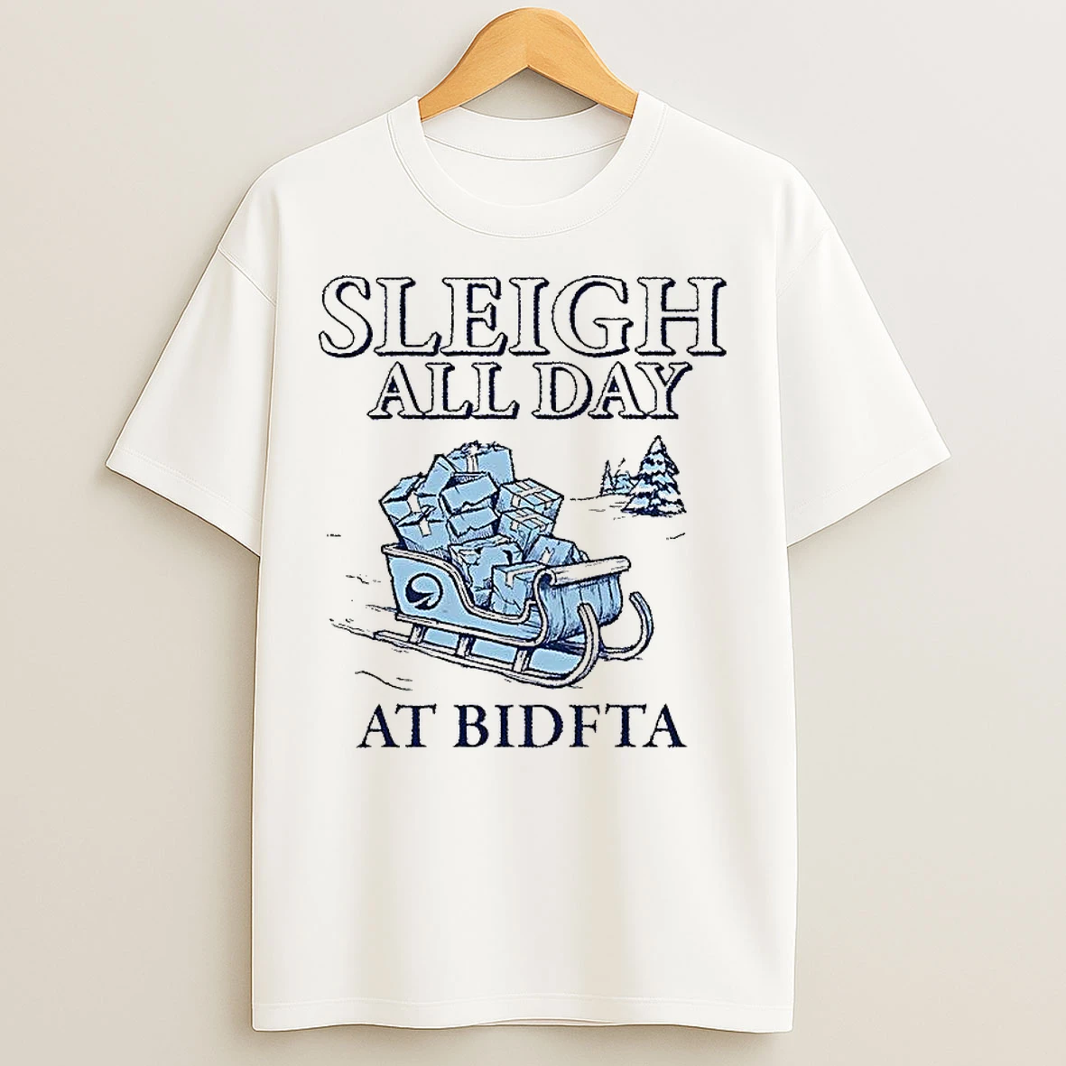 Classic Sleigh All Day At Bidfta Merry Christmas T Shirts