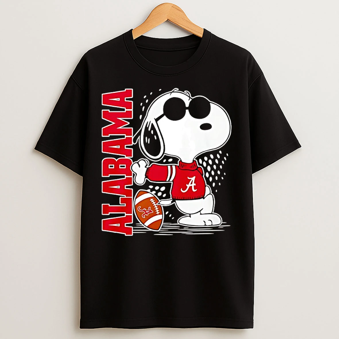 Classic Snoopy Joe Cool And Alabama Crimson Tide Merchandise T Shirts