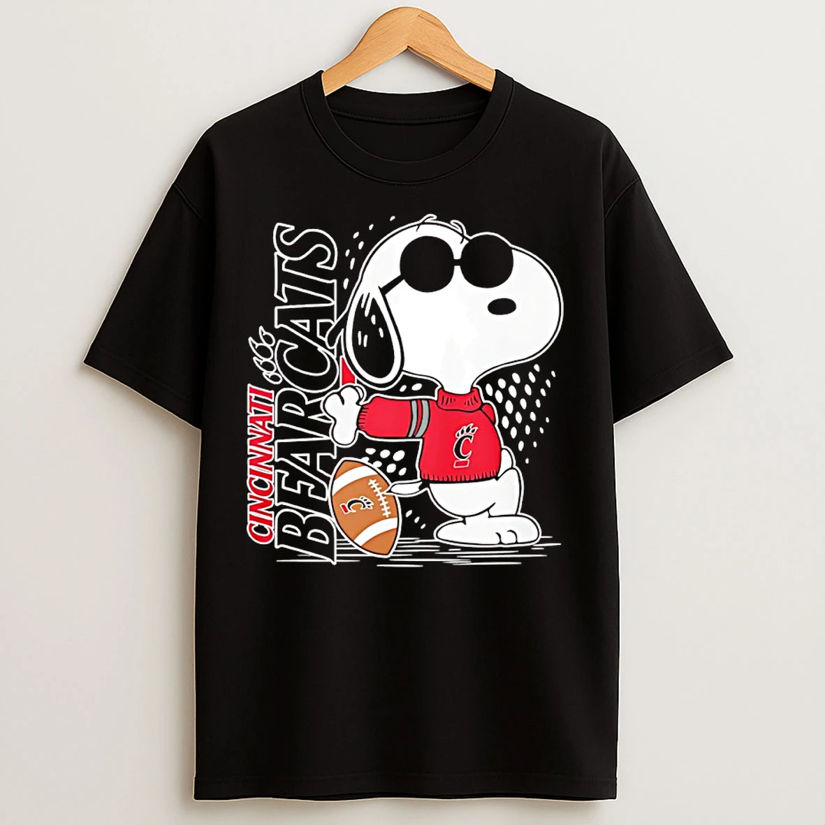 Classic Snoopy Joe Cool And Cincinnati Bearcats Merchandise T Shirts