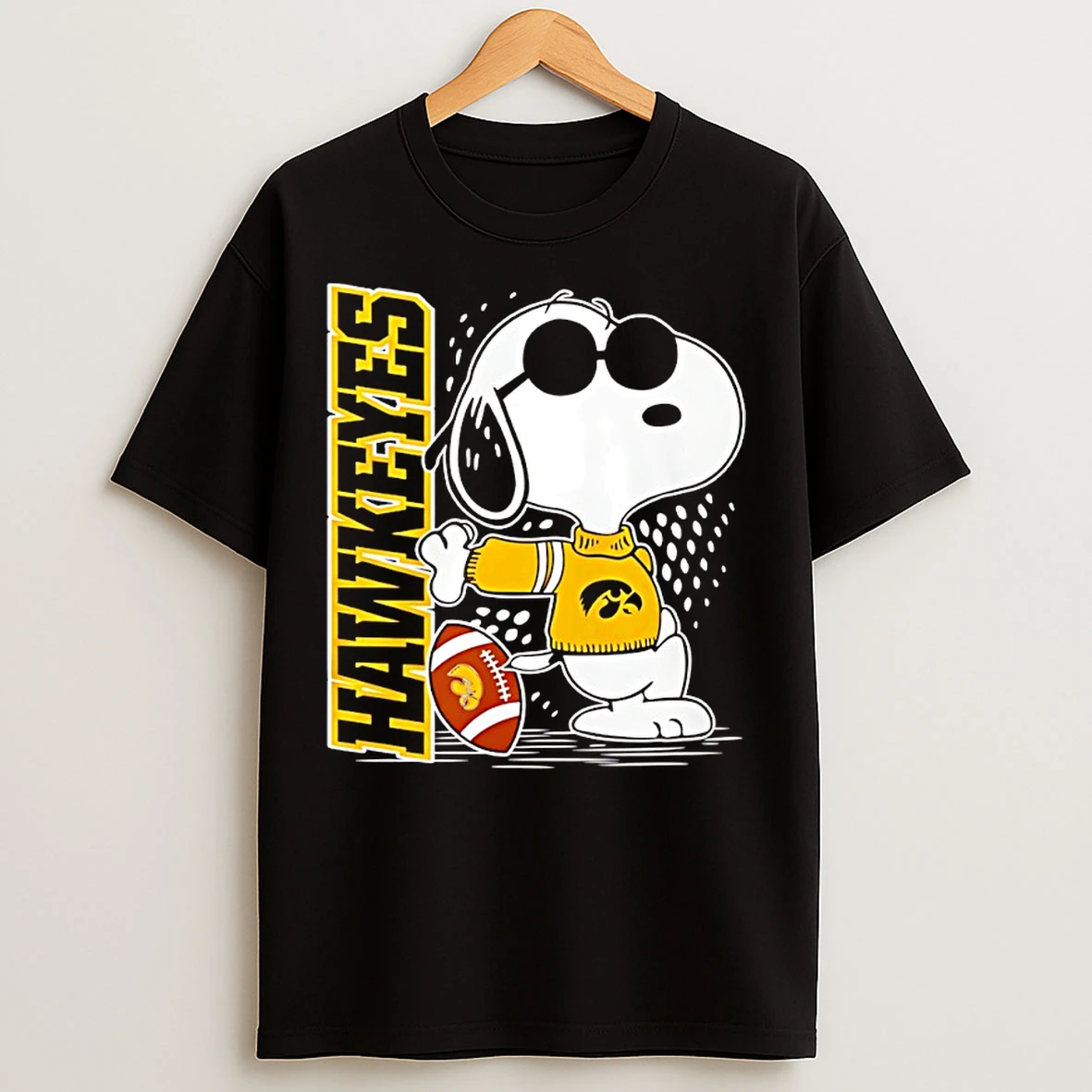 Classic Snoopy Joe Cool And Iowa Hawkeyes Merchandise T Shirts
