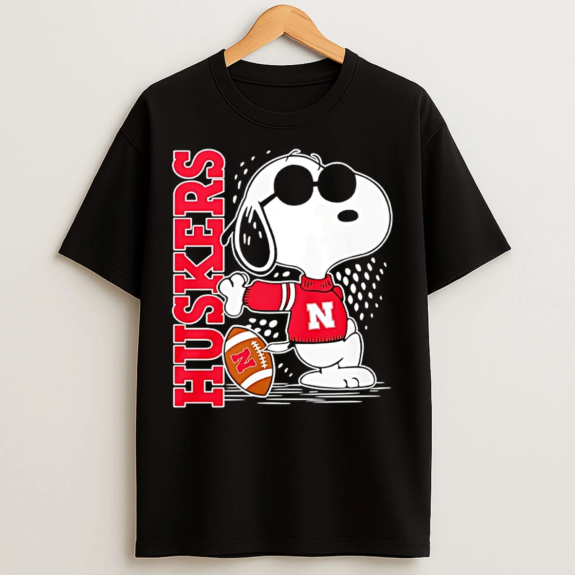 Classic Snoopy Joe Cool And Nebraska Cornhuskers Merchandise T Shirts