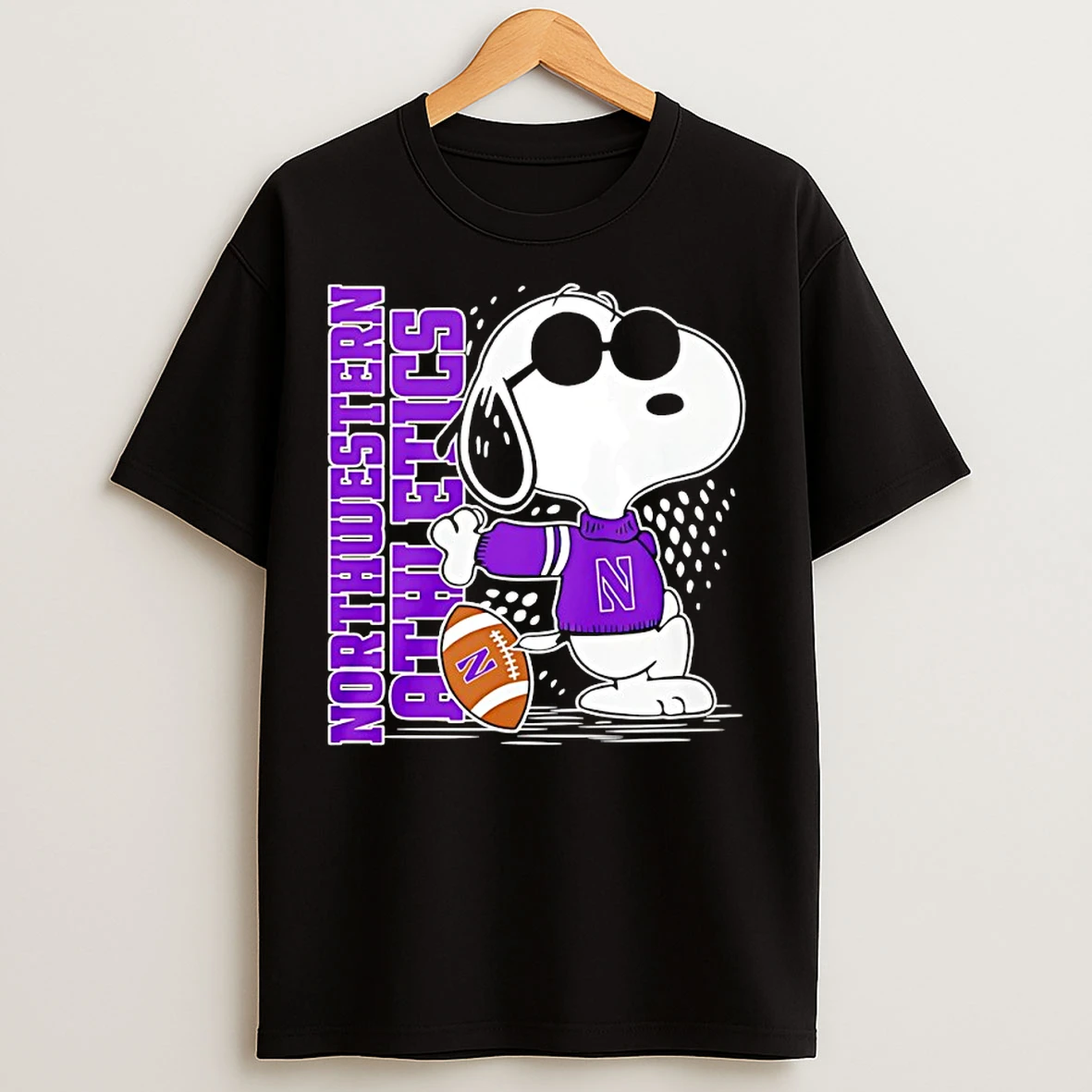 Classic Snoopy Joe Cool And Northwestern Athletics Merchandise T Shirts