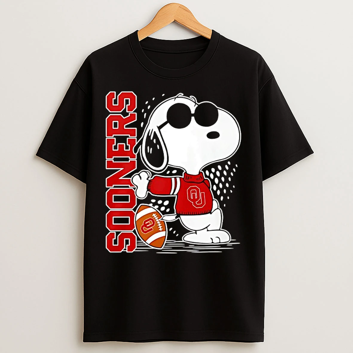 Classic Snoopy Joe Cool And Oklahoma Sooners Merchandise T Shirts