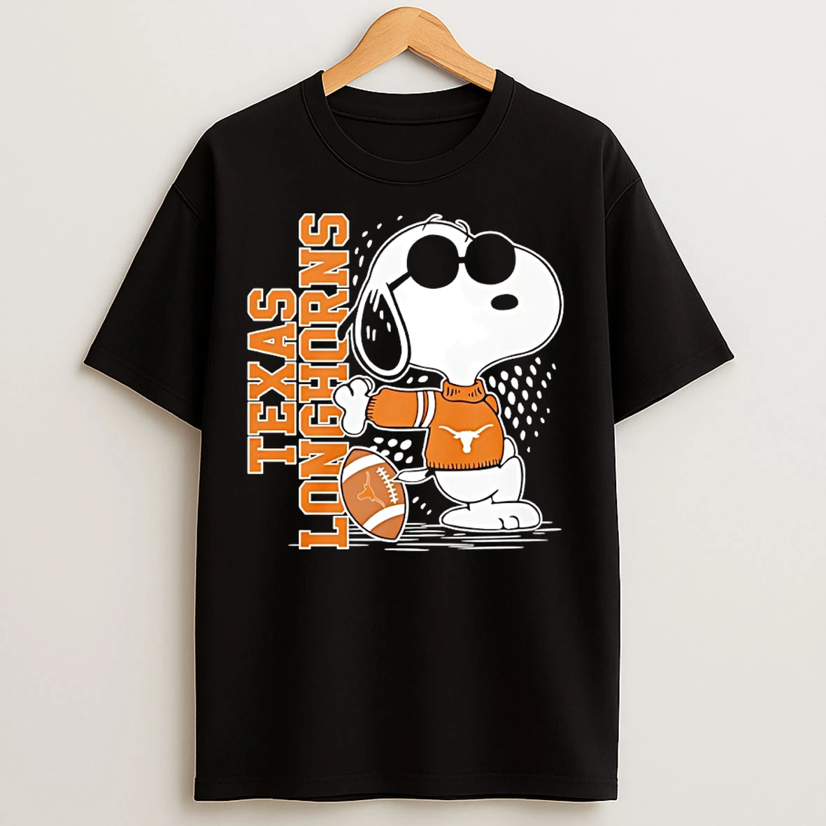 Classic Snoopy Joe Cool And Texas Longhorns Merchandise T Shirts