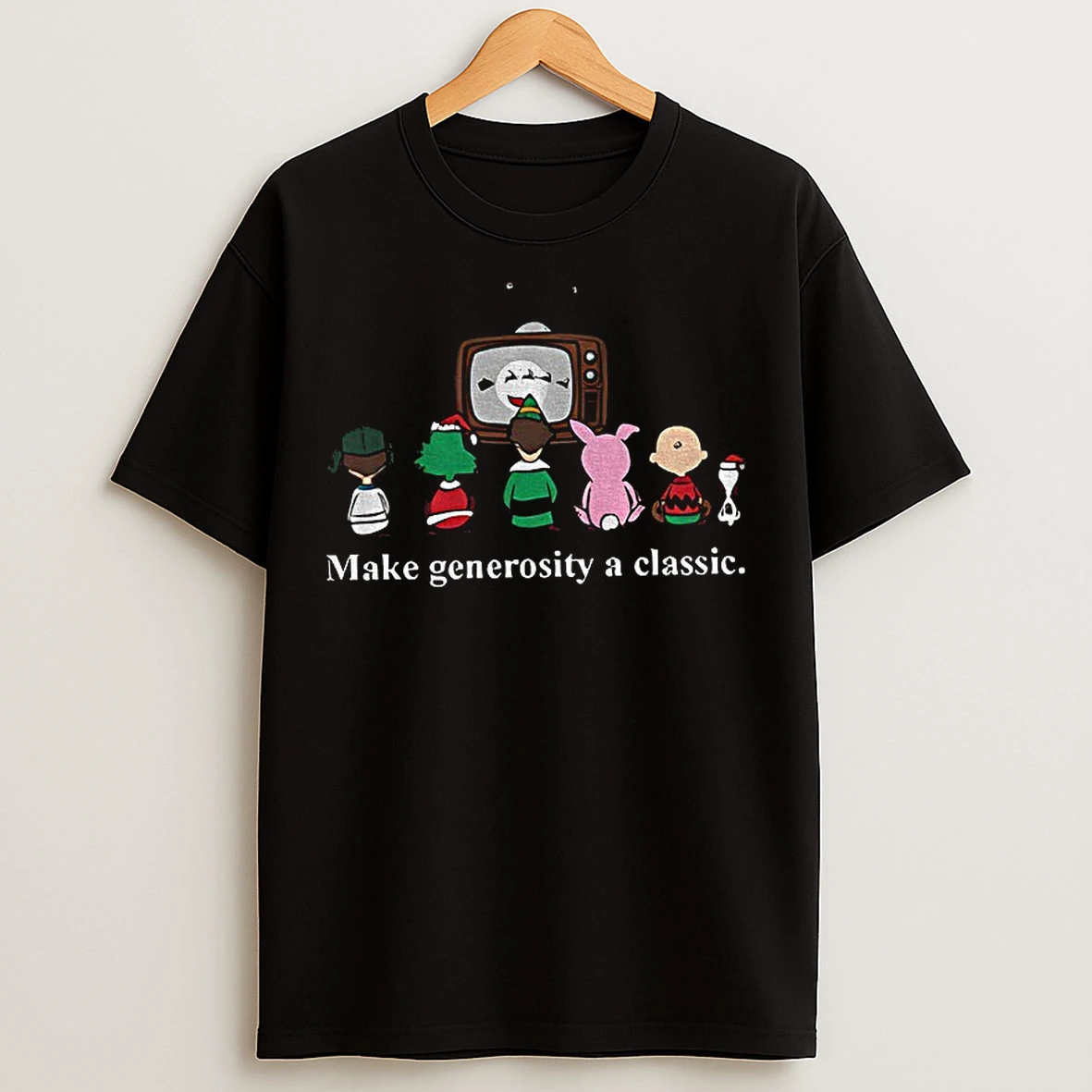 Classic Snoopy And Peanuts Friends Make Generosity A Classic Merry Christmas T Shirts