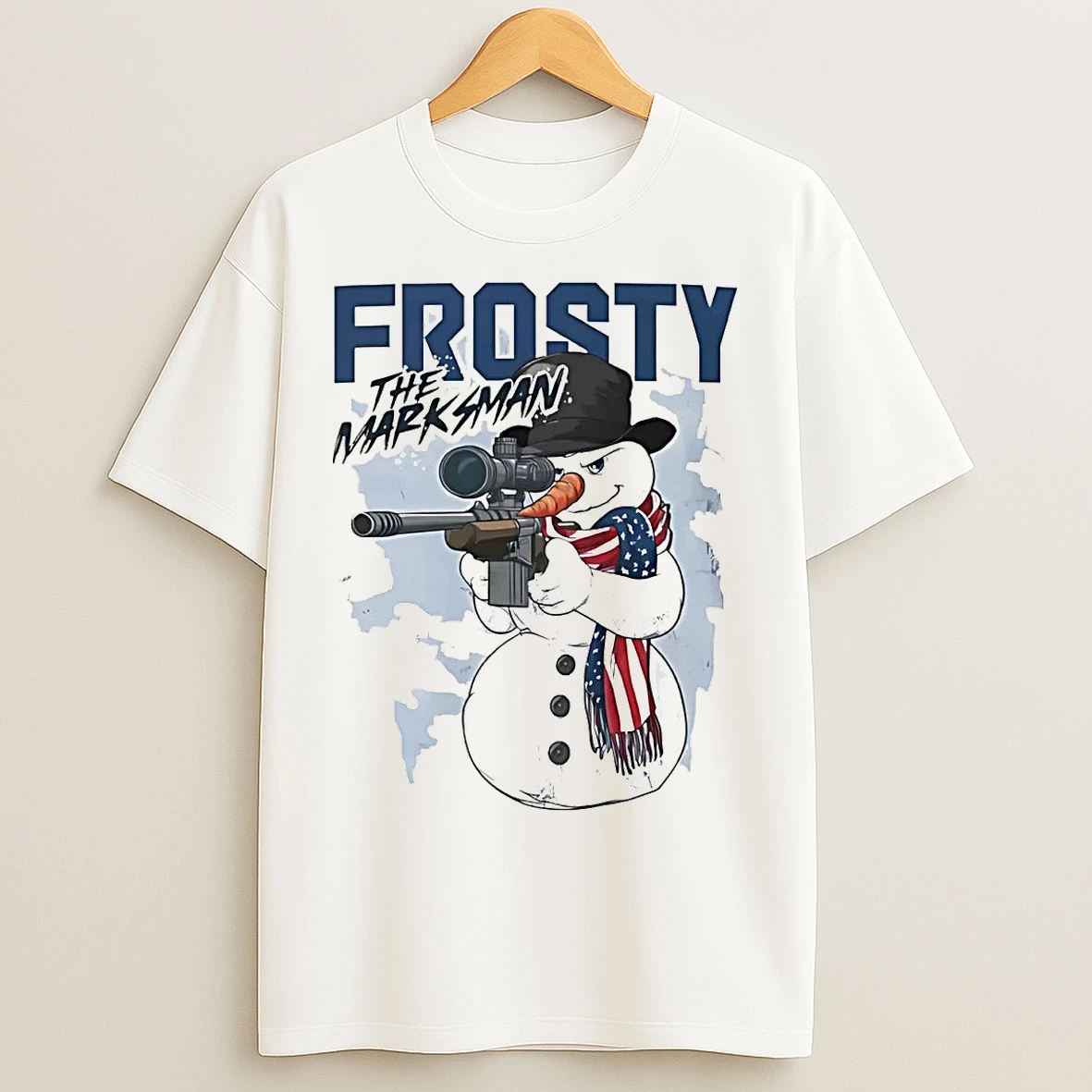 Classic Snowman Frosty The Marksman Christmas T Shirts