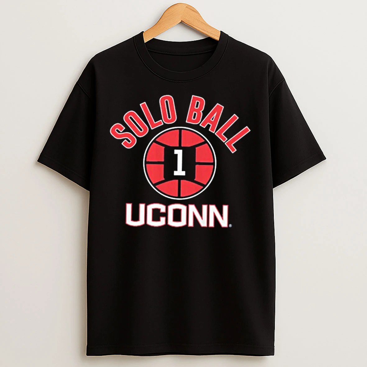 Classic Solo Ball Uconn Huskies Nba Name Number Ball T Shirts