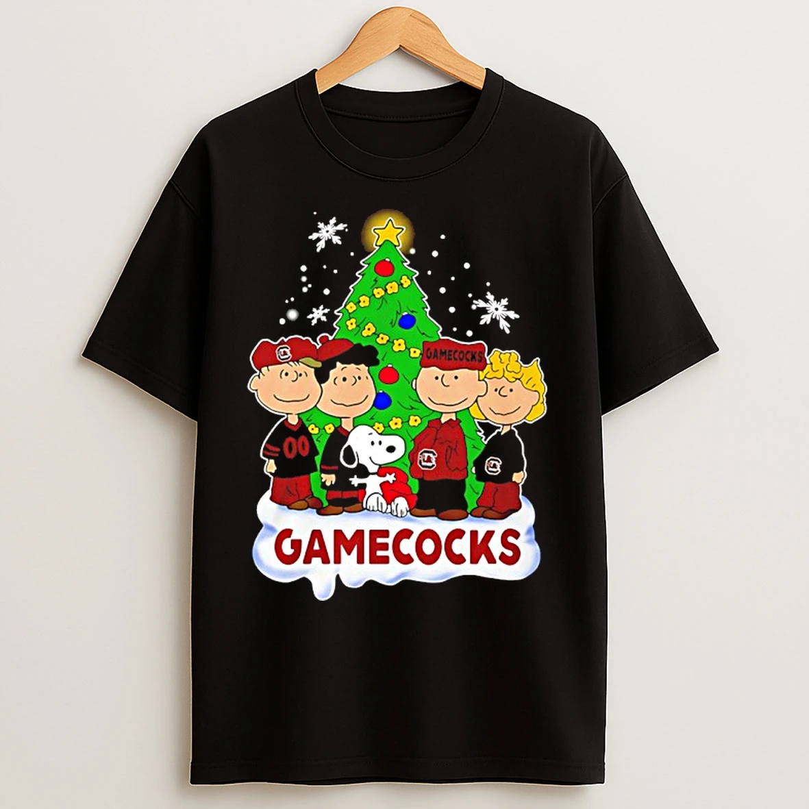 Classic South Carolina Gamecocks Snoopy And The Peanuts Christmas 2025 T Shirts