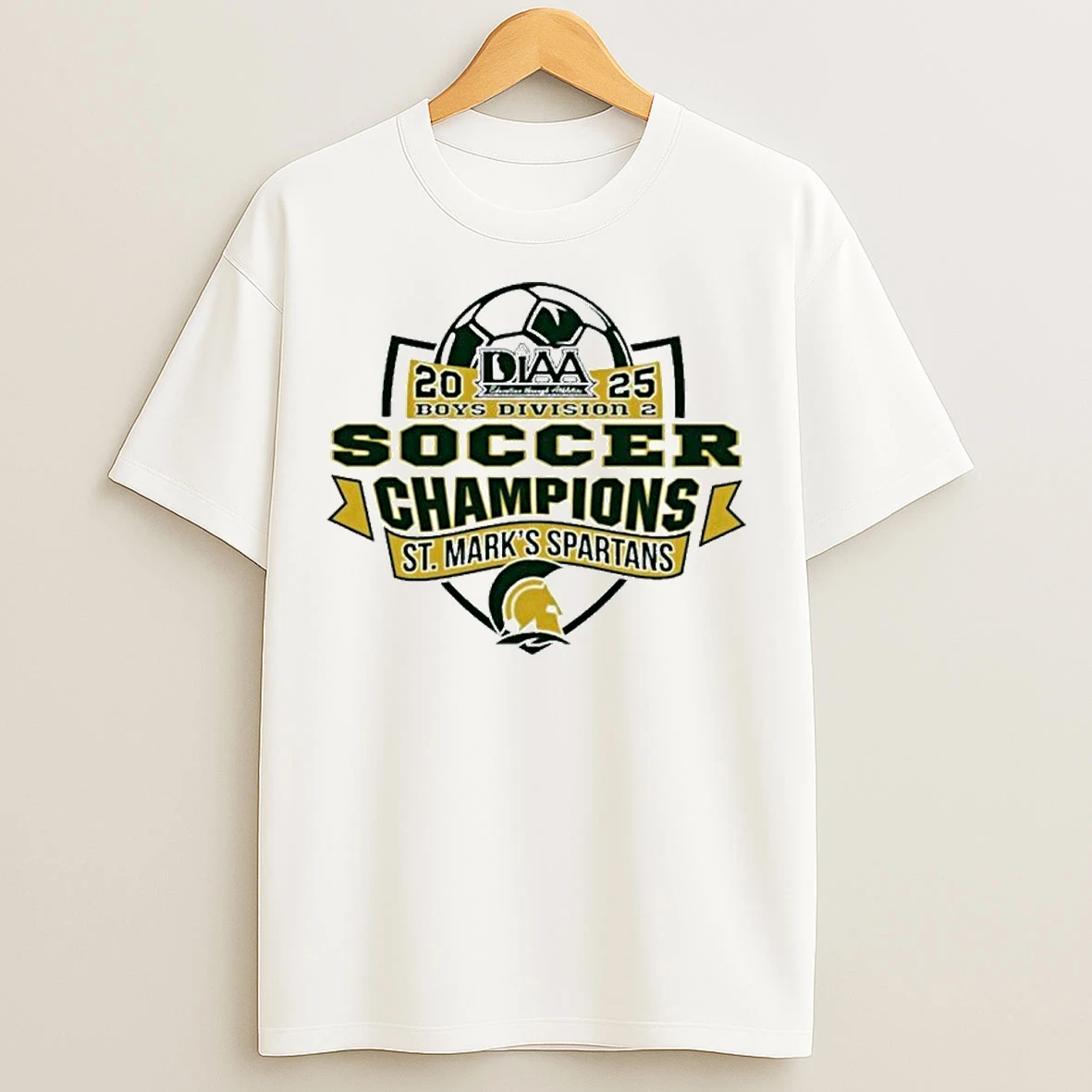 Classic St Marks Spartans 2025 Diaa Boys Division 2 Soccer Champions T Shirts