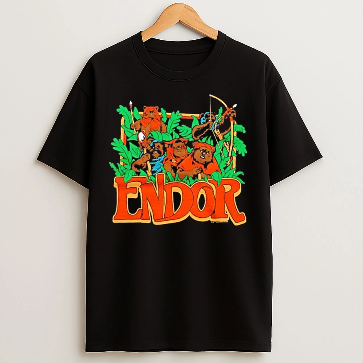 Classic Star Wars Endor Cartoon T Shirts