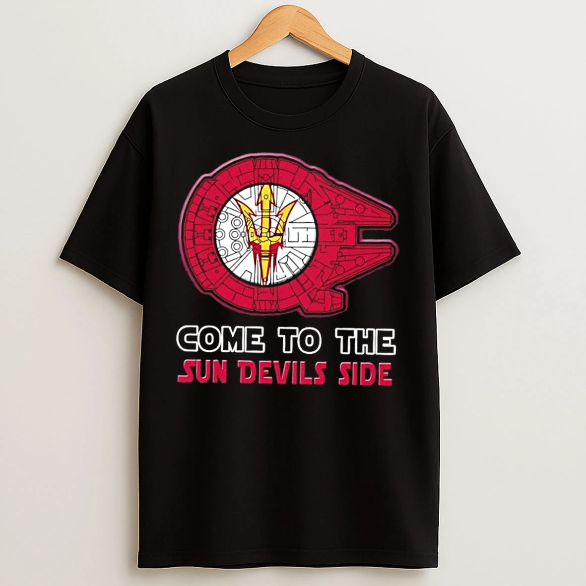 Classic Star Wars Come To The Arizona State Sun Devils Side T Shirts