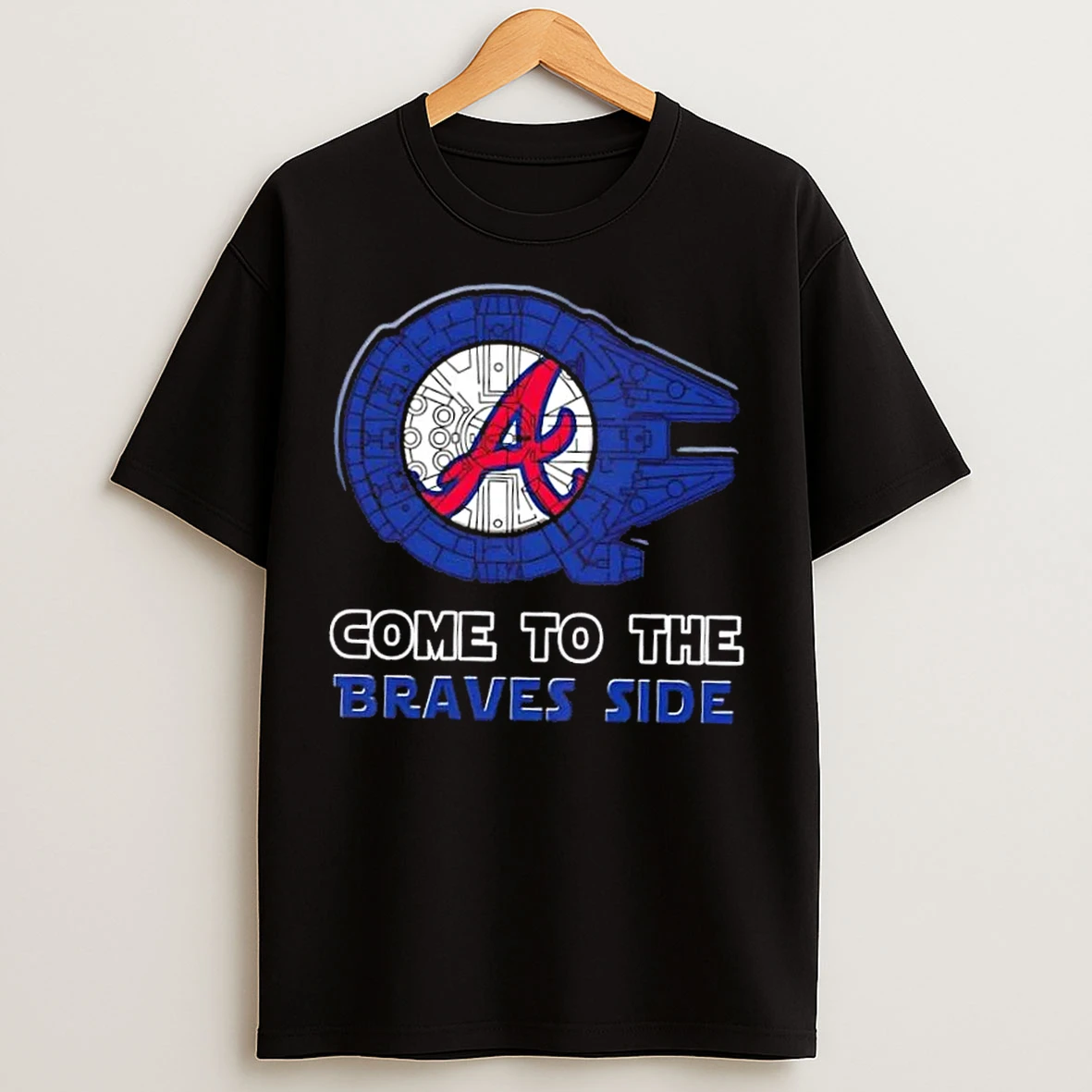 Classic Star Wars Come To The Atlanta Braves Side T Shirts