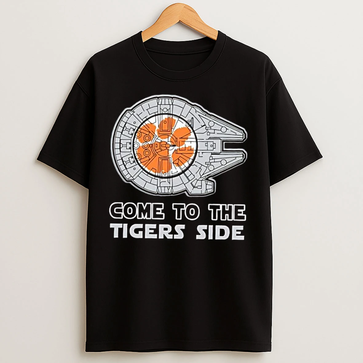 Classic Star Wars Come To The Clemson Tigers Side T Shirts