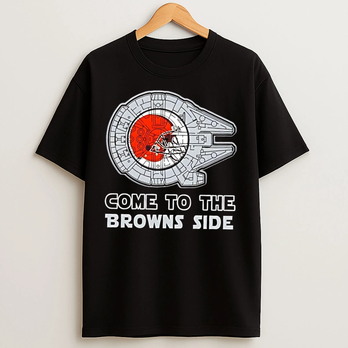 Classic Star Wars Come To The Cleveland Browns Side T Shirts