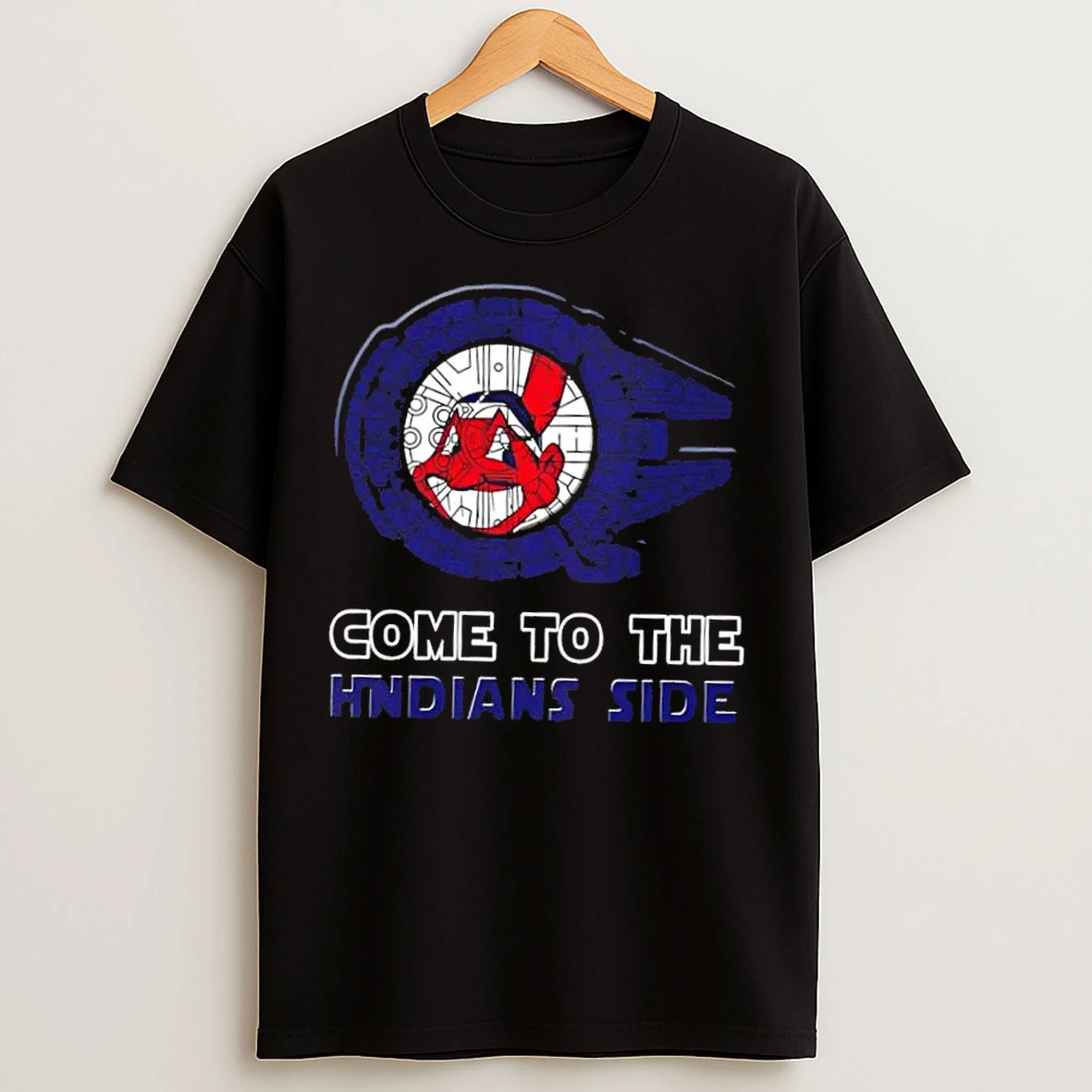 Classic Star Wars Come To The Cleveland Indians Side T Shirts