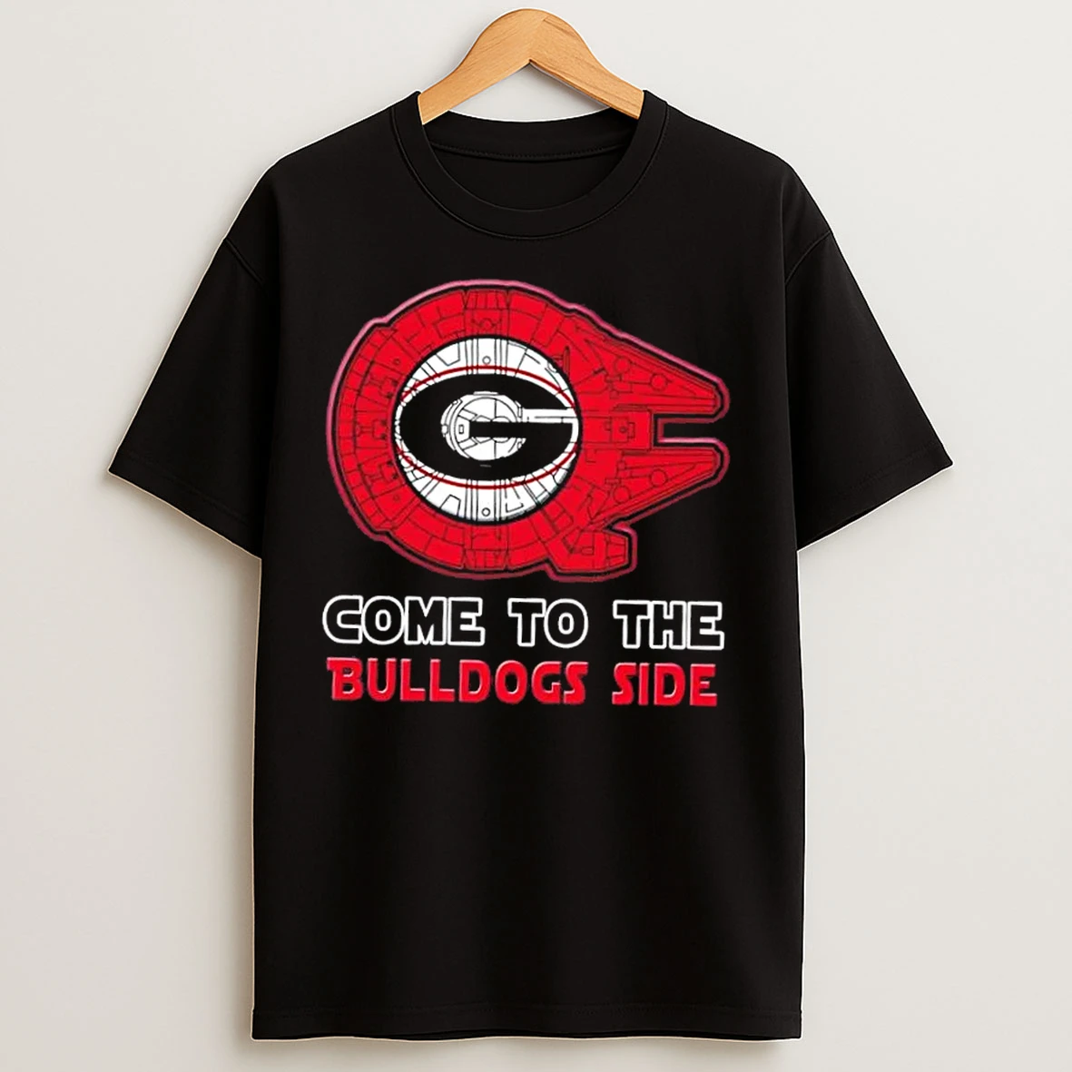 Classic Star Wars Come To The Georgia Bulldogs Side T Shirts