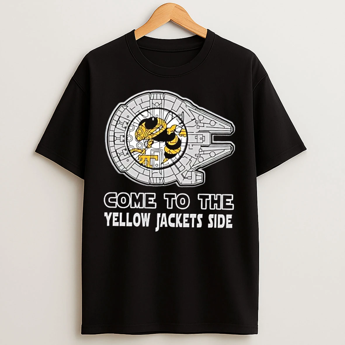 Classic Star Wars Come To The Georgia Tech Yellow Jackets Side T Shirts