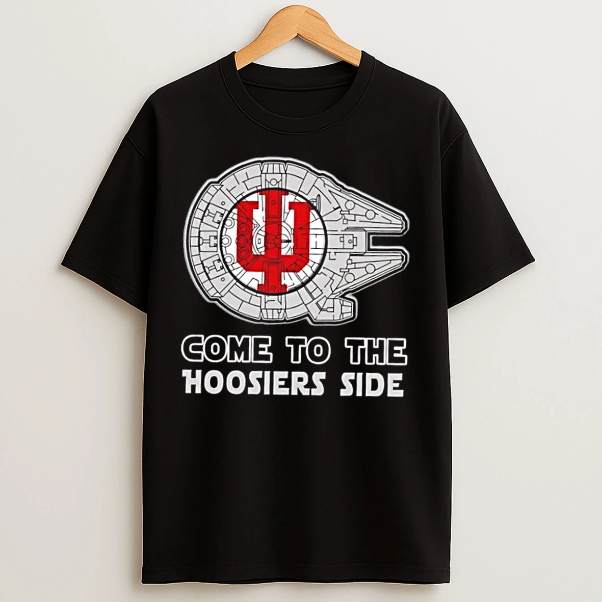 Classic Star Wars Come To The Indiana Hoosiers Side T Shirts