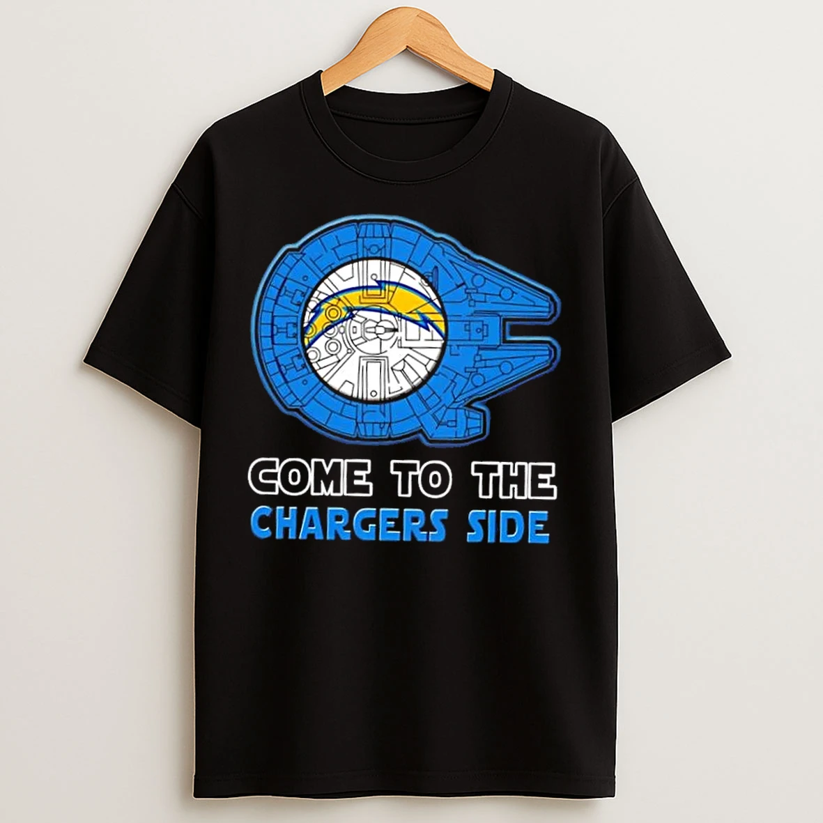 Classic Star Wars Come To The Los Angeles Chargers Side T Shirts