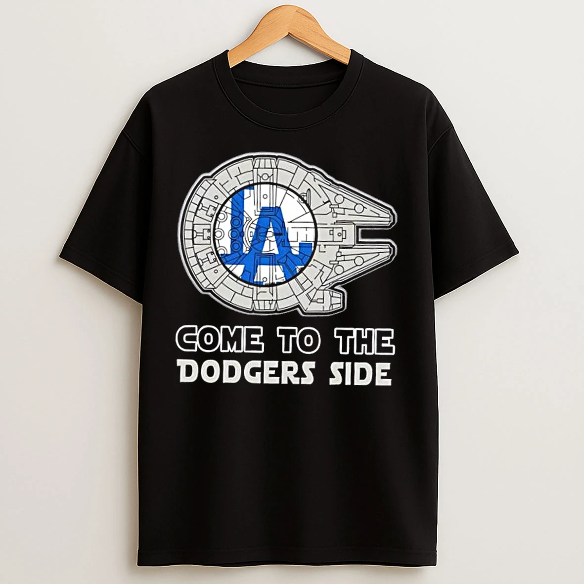 Classic Star Wars Come To The Los Angeles Dodgers Side T Shirts