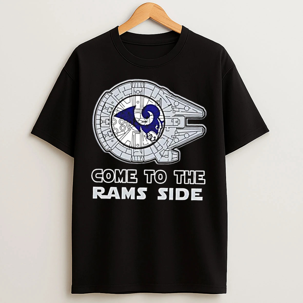 Classic Star Wars Come To The Los Angeles Rams Side T Shirts