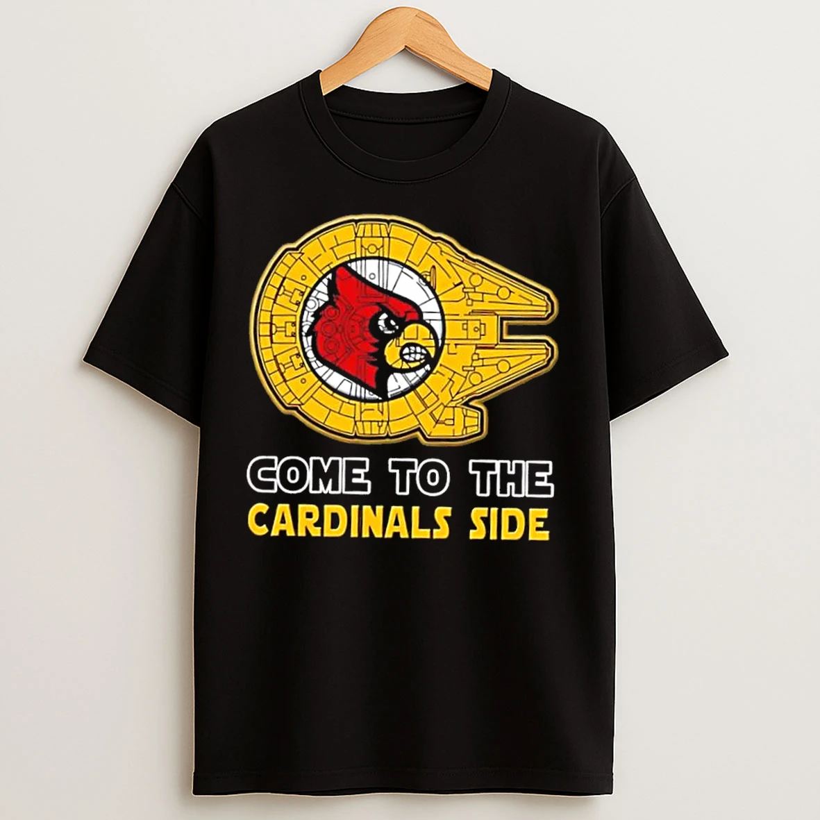 Classic Star Wars Come To The Louisville Cardinals Side T Shirts