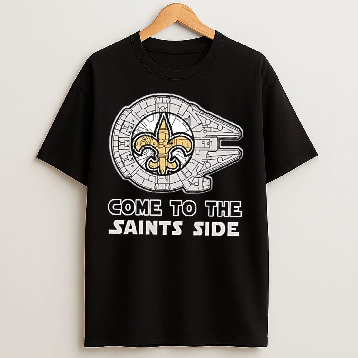 Classic Star Wars Come To The New Orleans Saints Side T Shirts
