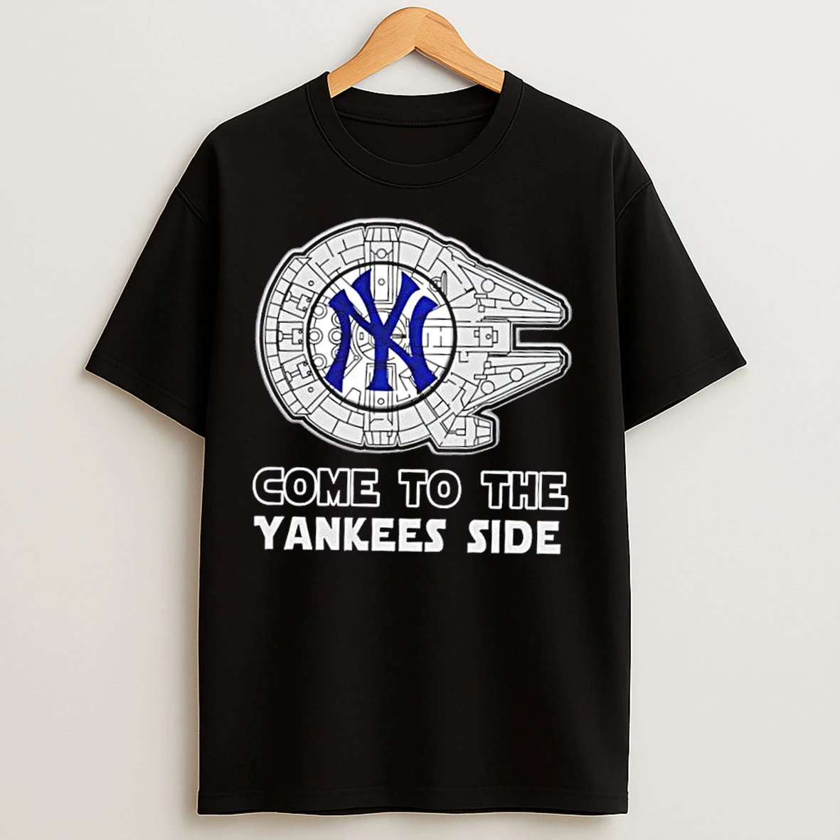 Classic Star Wars Come To The New York Yankees Side T Shirts