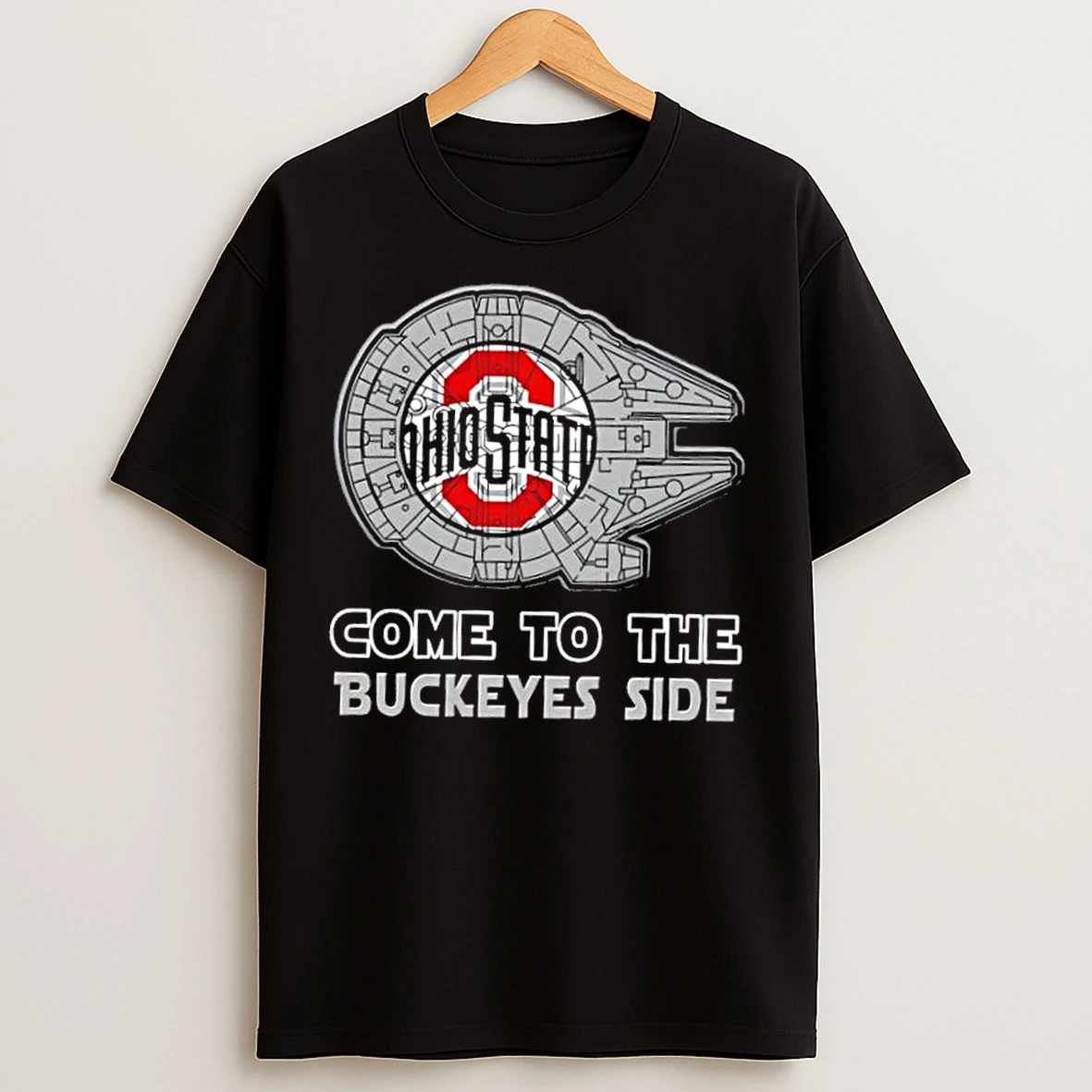 Classic Star Wars Come To The Ohio State Buckeyes Side T Shirts