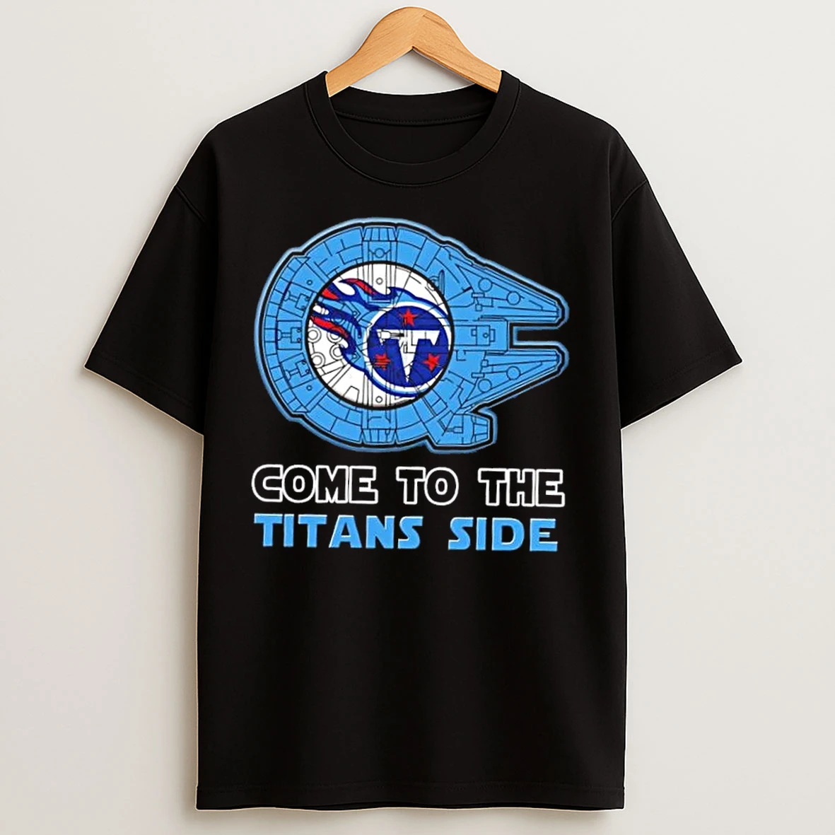 Classic Star Wars Come To The Tennessee Titans Side T Shirts