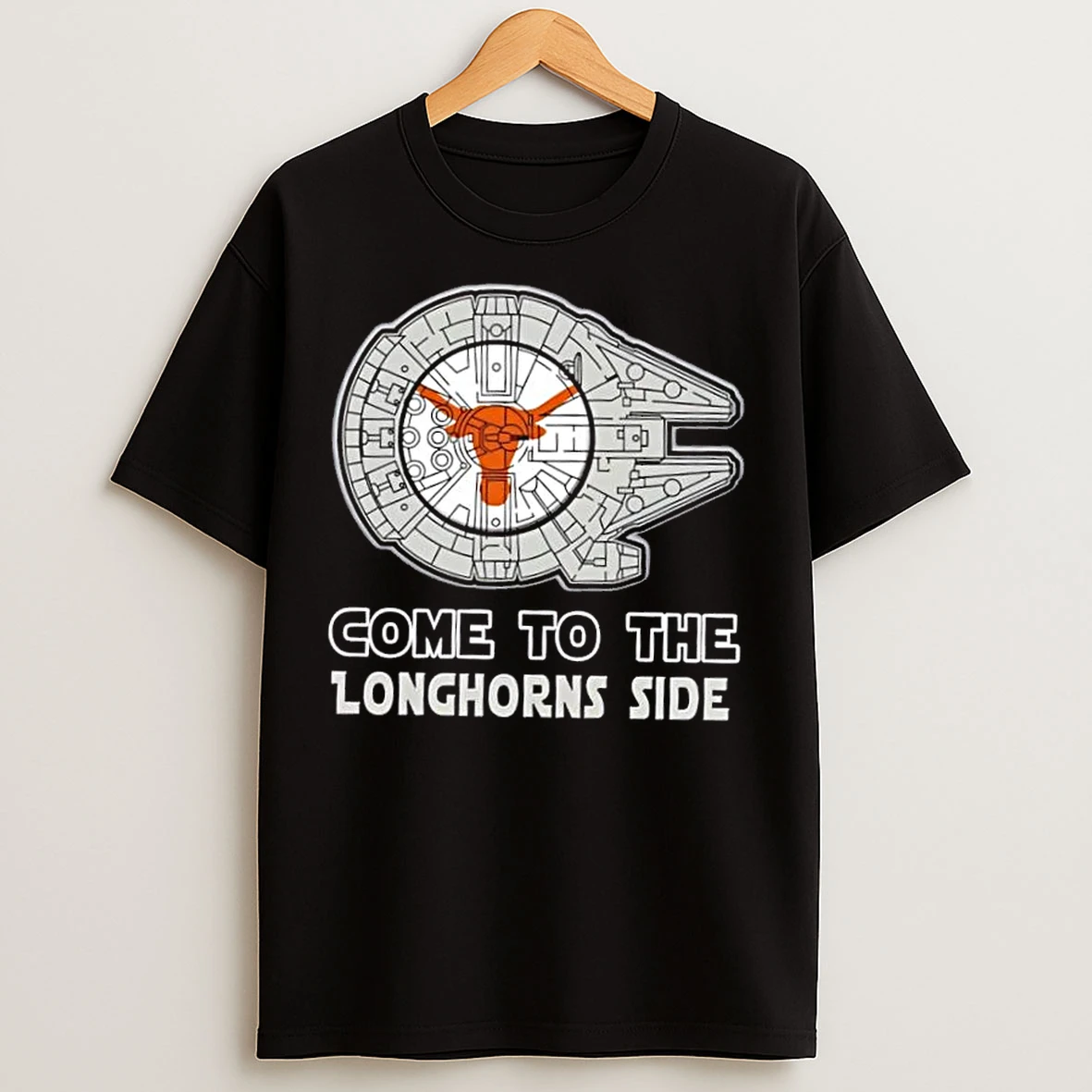 Classic Star Wars Come To The Texas Longhorns Side T Shirts