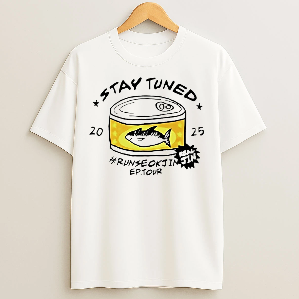 Classic Stay Tuned Run Seokjin Ep Tour 2025 T Shirts