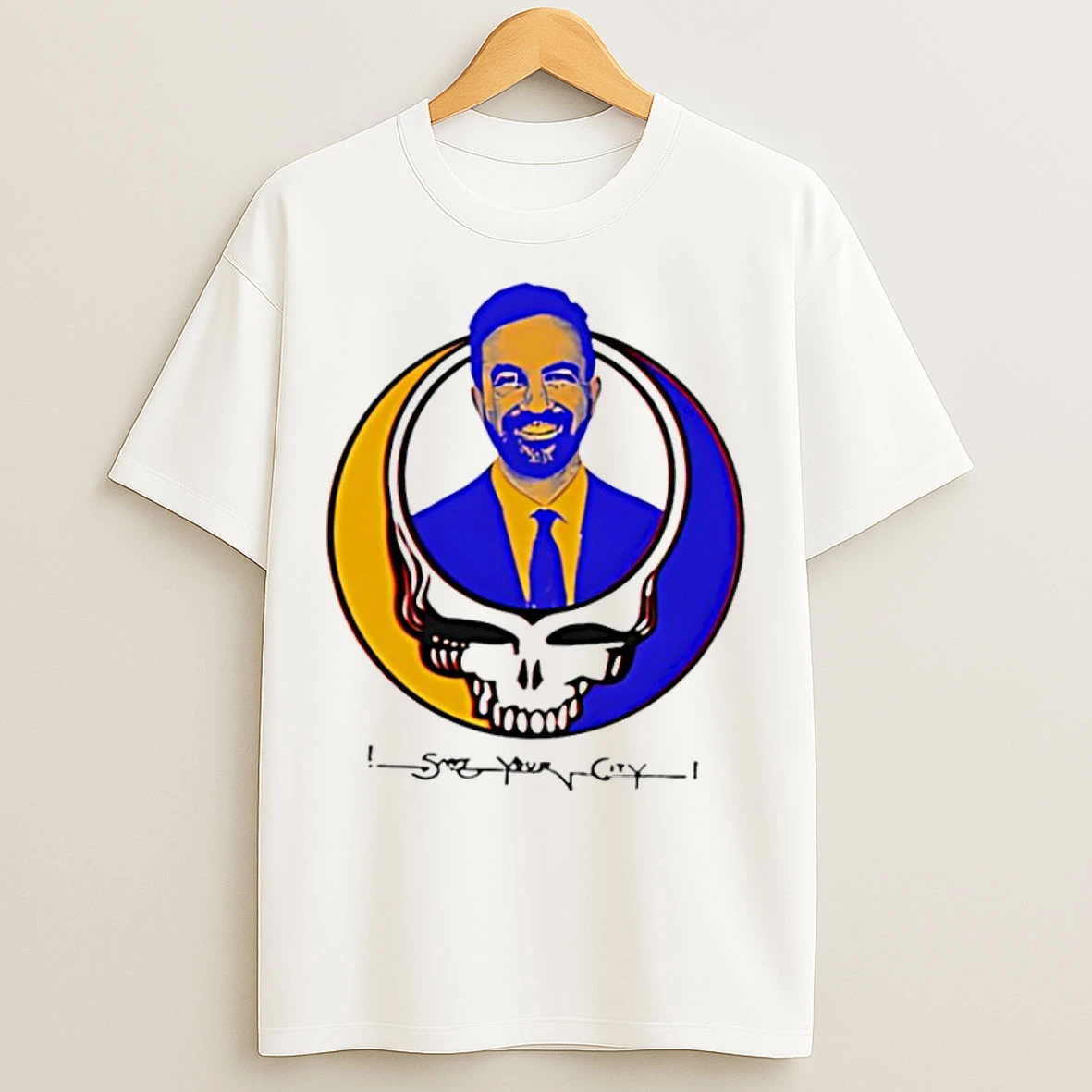 Classic Steal Your Face X Zohran Mamdani Logo T Shirts