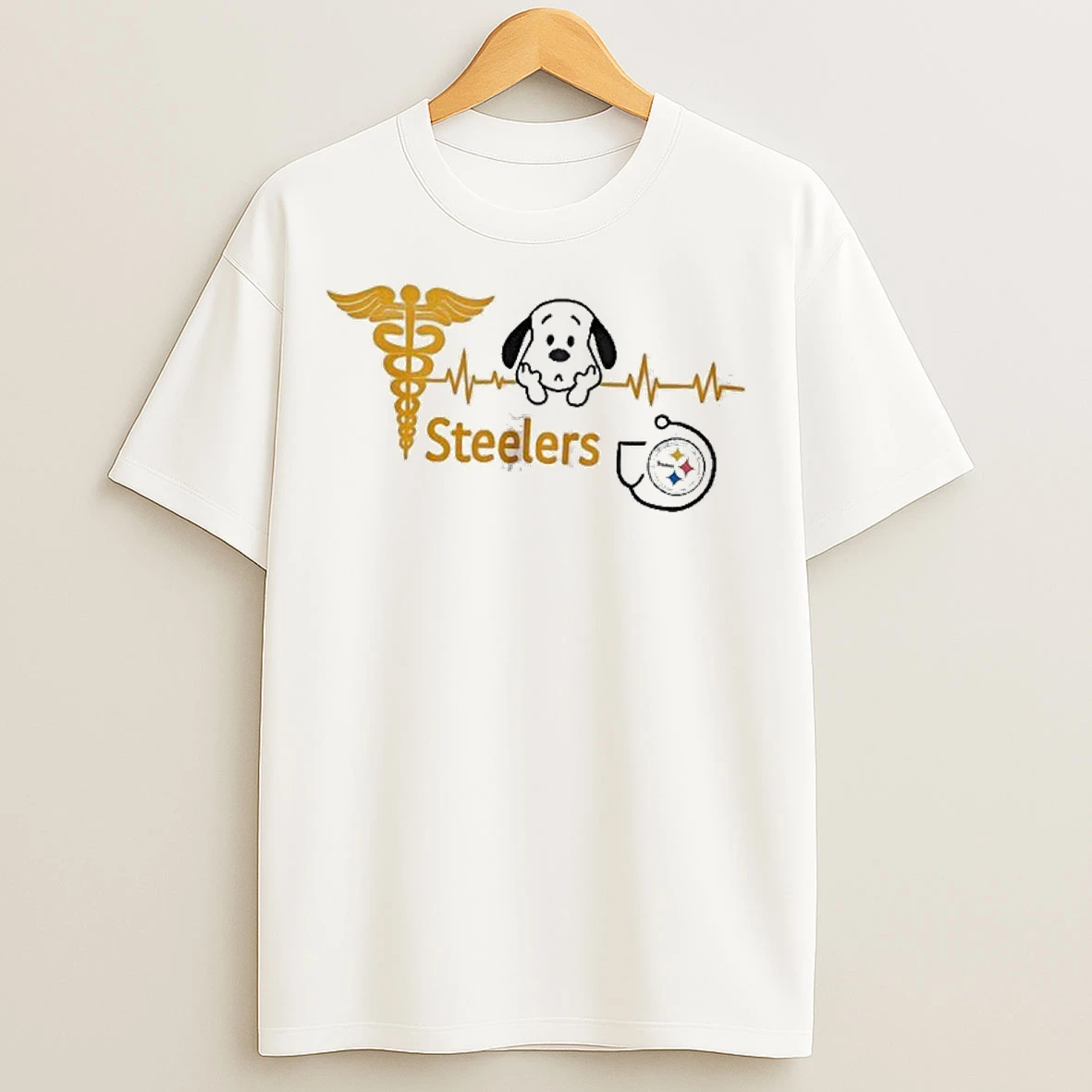 Classic Steelers Logo Nurse Snoopy T Shirts