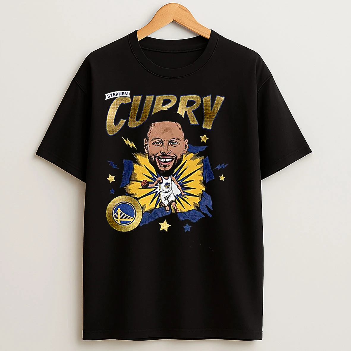 Classic Steph Curry Golden State Warriors Nba Caricature T Shirts