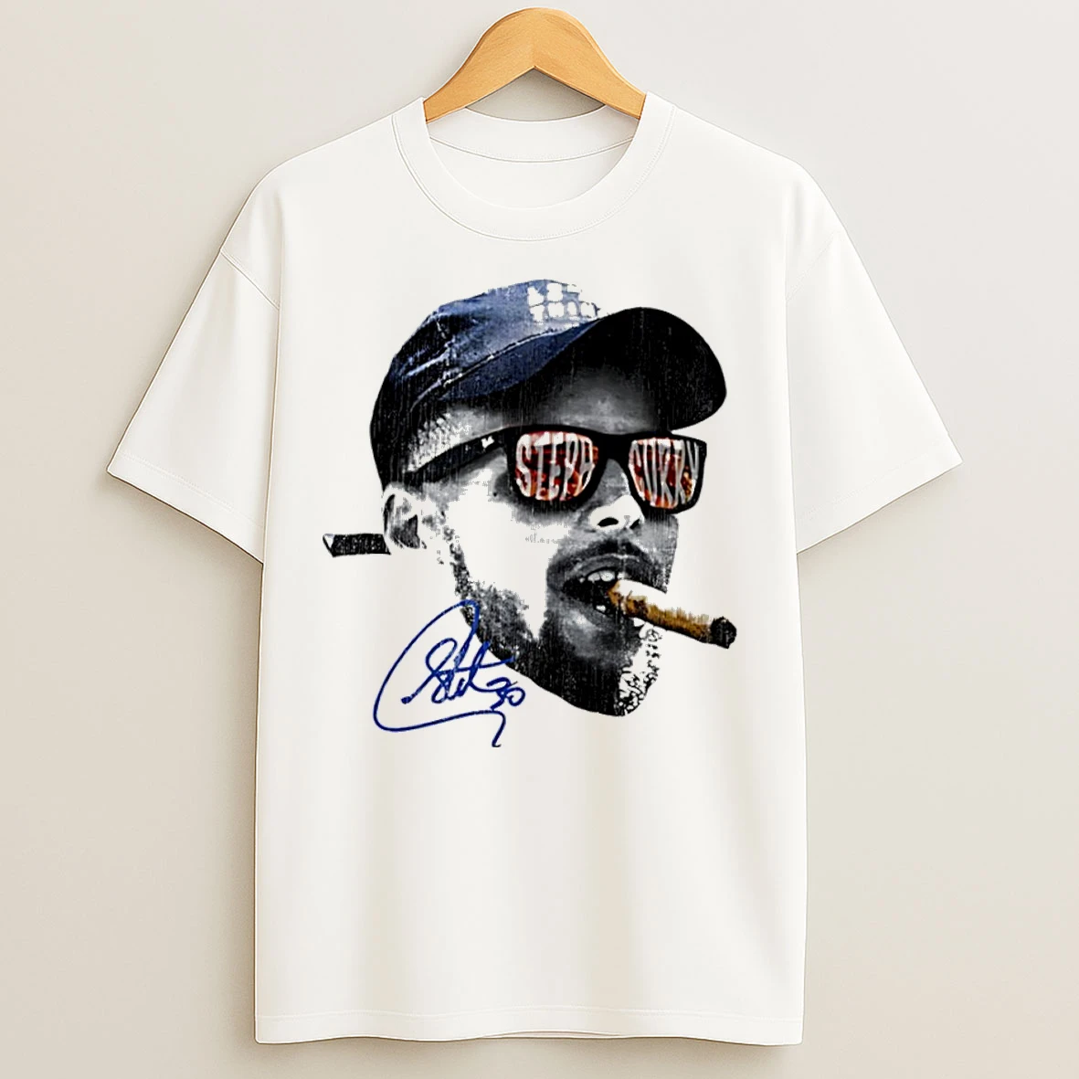 Classic Stephen Curry Cigar Head Signature T Shirts