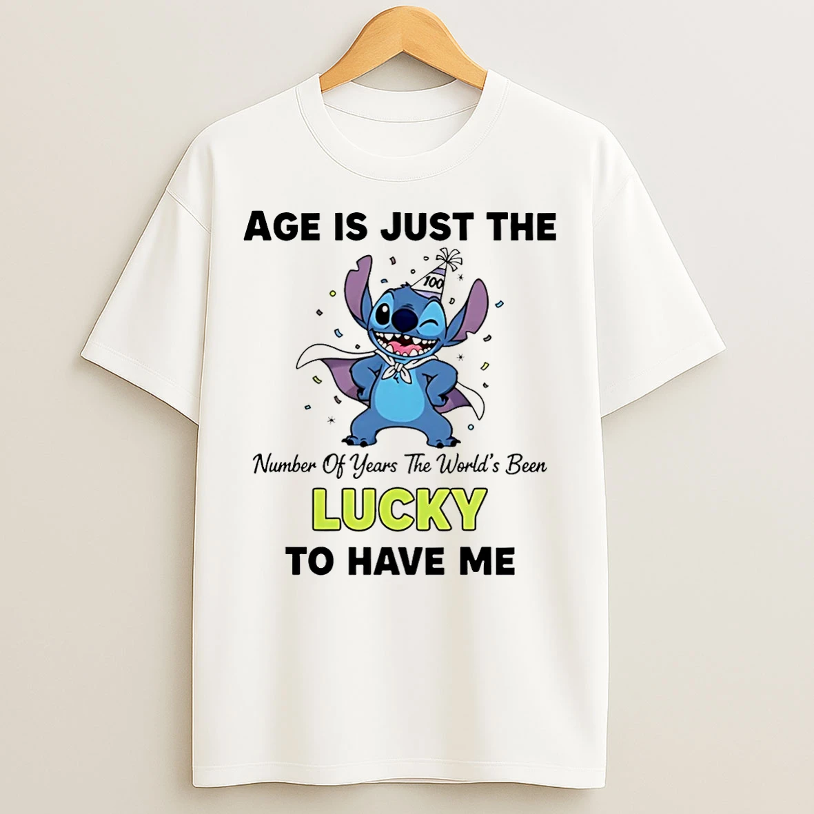 Classic Stitch Age Is Just The Number Of Years The Worlds Been Lucky To Have Me Christmas T Shirts