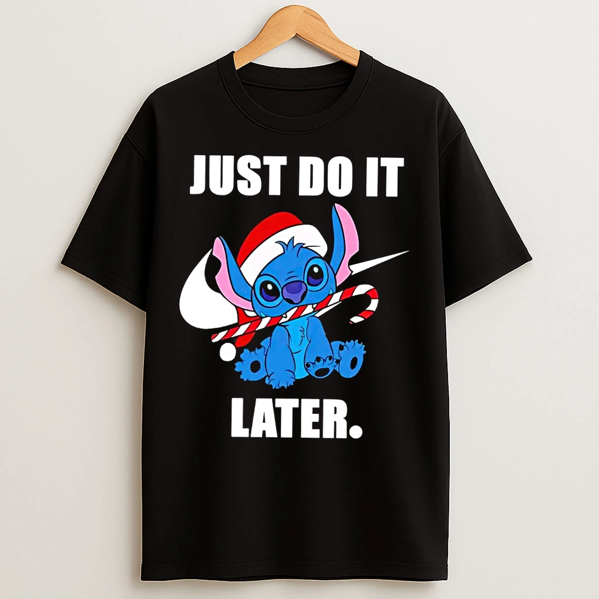 Classic Stitch Just Do It Later Christmas T Shirts