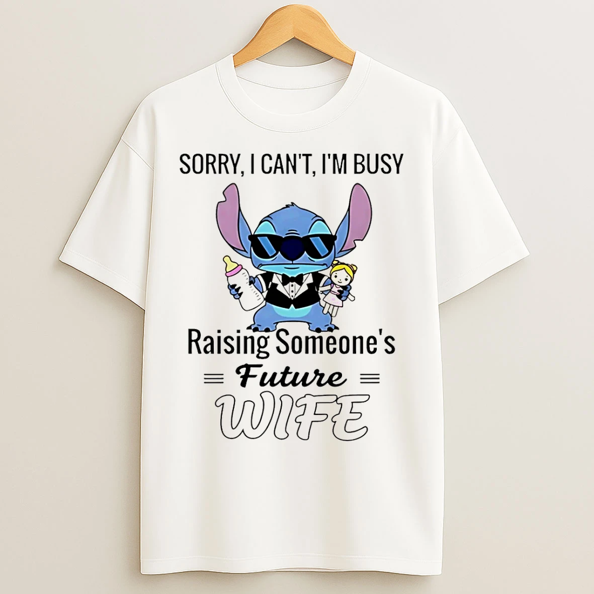 Classic Stitch Sorry I Cant Im Busy Raising Someones Future Wife Christmas T Shirts